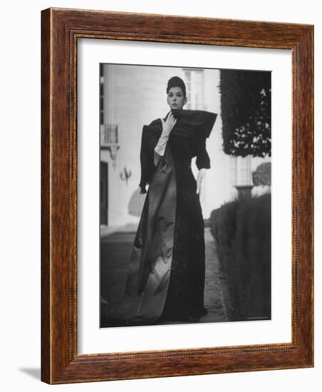 Evening Dress Designed by a California Designer-Gordon Parks-Framed Photographic Print