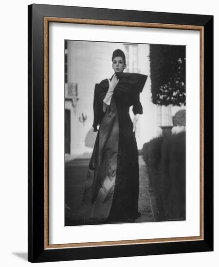 Evening Dress Designed by a California Designer-Gordon Parks-Framed Photographic Print