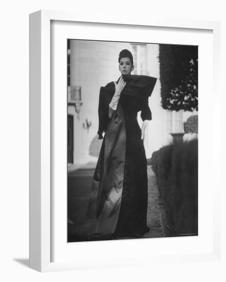 Evening Dress Designed by a California Designer-Gordon Parks-Framed Photographic Print