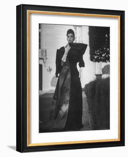 Evening Dress Designed by a California Designer-Gordon Parks-Framed Photographic Print