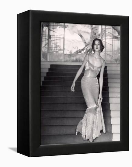 Evening Dress Designed by a California Designer-Gordon Parks-Framed Premier Image Canvas