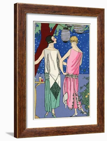 Evening Dresses by Philippe Et Gaston and Drecoll-null-Framed Art Print