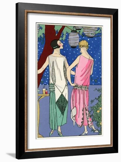 Evening Dresses by Philippe Et Gaston and Drecoll-null-Framed Art Print