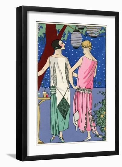 Evening Dresses by Philippe Et Gaston and Drecoll-null-Framed Art Print