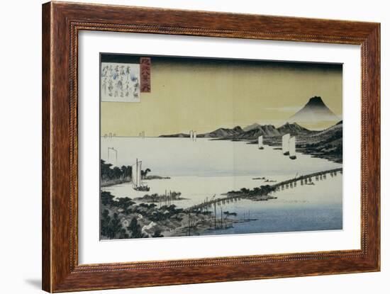 Evening Glow at Seta-Ando Hiroshige-Framed Giclee Print