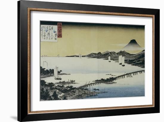 Evening Glow at Seta-Ando Hiroshige-Framed Giclee Print