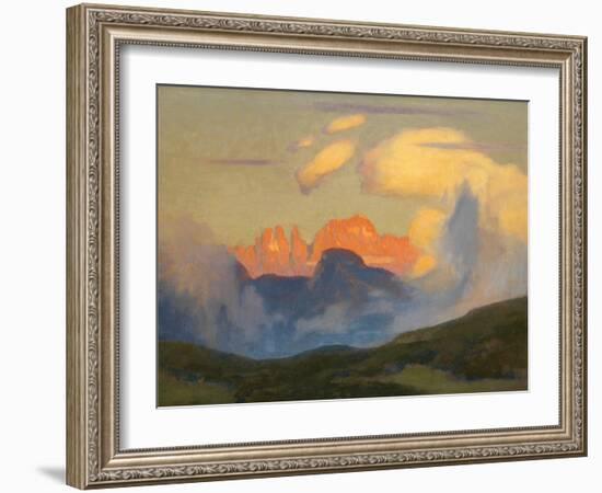 Evening Glow on Rosengarten (Oil on Canvas)-Adrian Scott Stokes-Framed Giclee Print