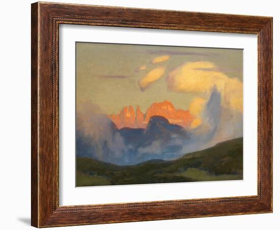 Evening Glow on Rosengarten (Oil on Canvas)-Adrian Scott Stokes-Framed Giclee Print