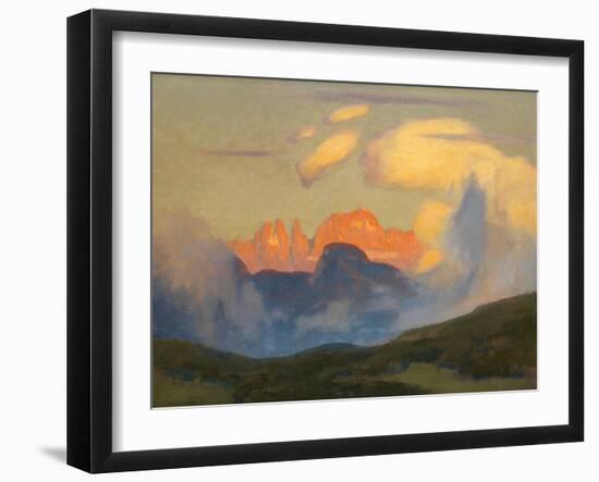 Evening Glow on Rosengarten (Oil on Canvas)-Adrian Scott Stokes-Framed Giclee Print