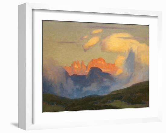 Evening Glow on Rosengarten (Oil on Canvas)-Adrian Scott Stokes-Framed Giclee Print