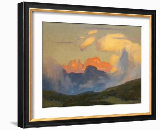 Evening Glow on Rosengarten (Oil on Canvas)-Adrian Scott Stokes-Framed Giclee Print