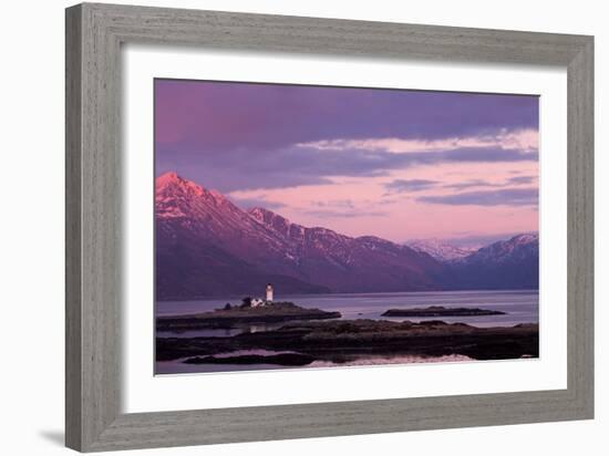Evening Glow over the Lighthouse on the Isle of Ornsay-null-Framed Photographic Print