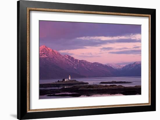 Evening Glow over the Lighthouse on the Isle of Ornsay-null-Framed Photographic Print