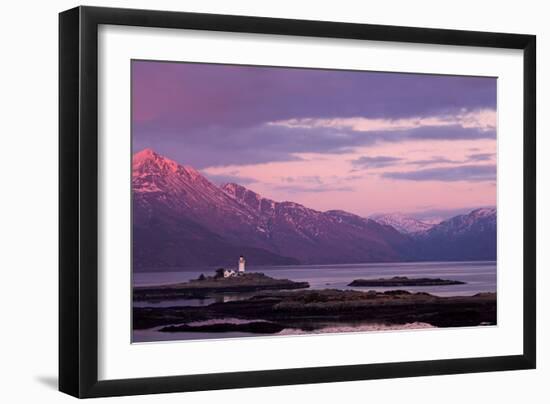 Evening Glow over the Lighthouse on the Isle of Ornsay-null-Framed Photographic Print