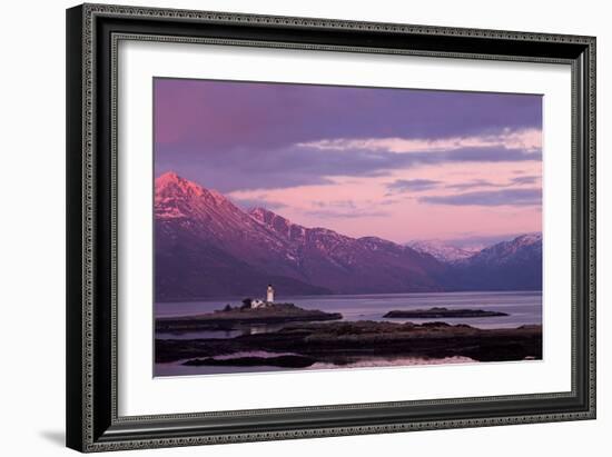 Evening Glow over the Lighthouse on the Isle of Ornsay-null-Framed Photographic Print