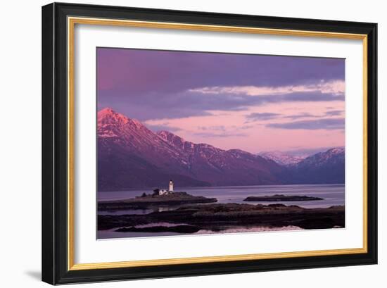 Evening Glow over the Lighthouse on the Isle of Ornsay-null-Framed Photographic Print