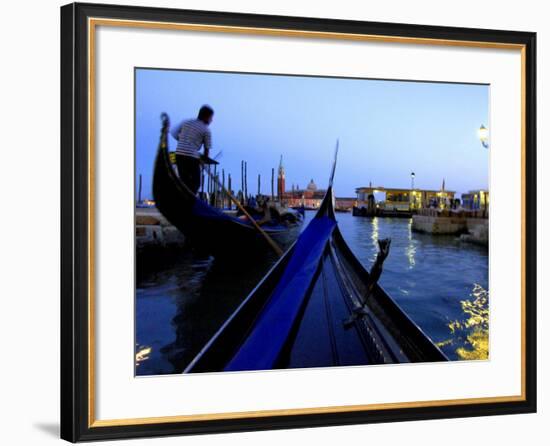 Evening Gondola Ride, Venice, Italy-Cindy Miller Hopkins-Framed Photographic Print