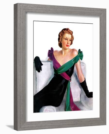 "Evening Gown,"May 21, 1938-Neysa Mcmein-Framed Giclee Print