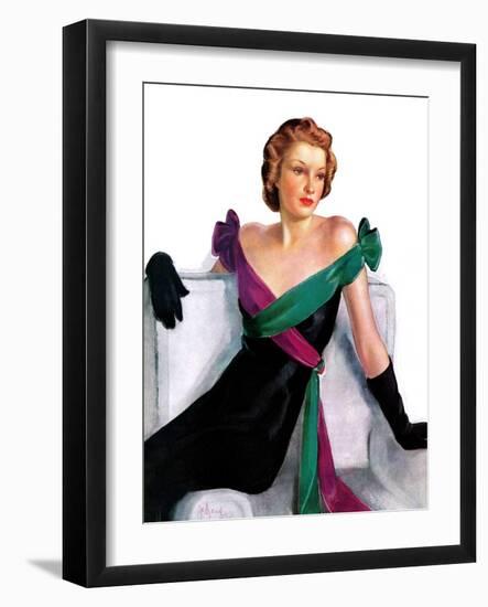 "Evening Gown,"May 21, 1938-Neysa Mcmein-Framed Giclee Print