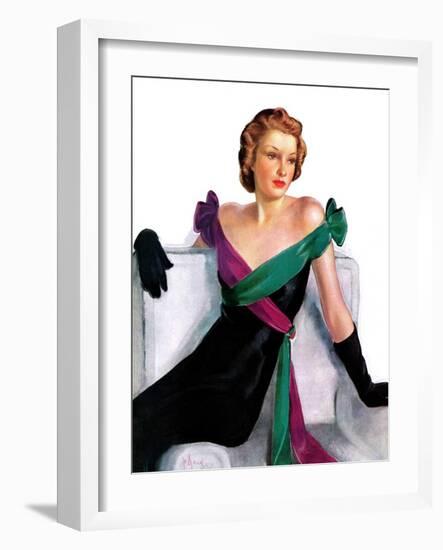 "Evening Gown,"May 21, 1938-Neysa Mcmein-Framed Giclee Print