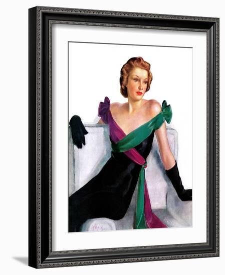 "Evening Gown,"May 21, 1938-Neysa Mcmein-Framed Giclee Print