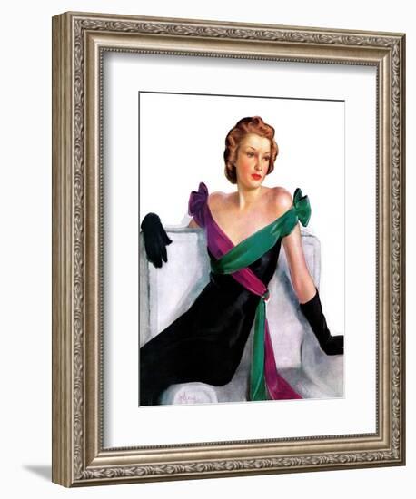 "Evening Gown,"May 21, 1938-Neysa Mcmein-Framed Giclee Print