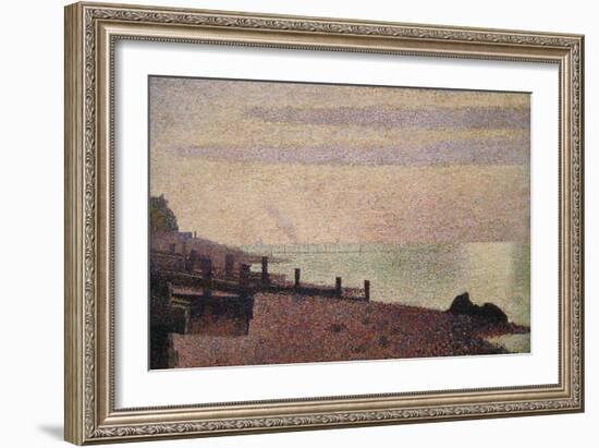 Evening, Honfleur-Georges Seurat-Framed Art Print