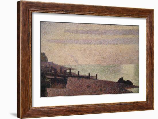 Evening, Honfleur-Georges Seurat-Framed Art Print