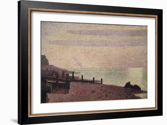 Evening, Honfleur-Georges Seurat-Framed Art Print