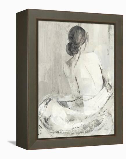 Evening I Neutral-Albena Hristova-Framed Stretched Canvas