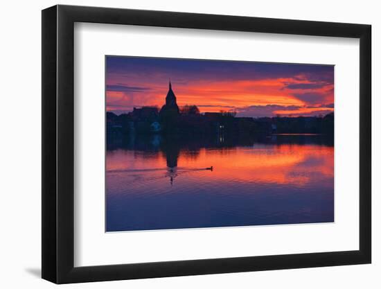 Evening Impression at the Schulsee in Mšlln-Thomas Ebelt-Framed Photographic Print