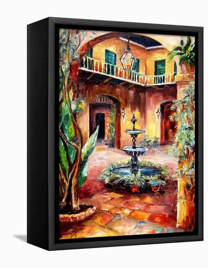 Evening in a Courtyard-Diane Millsap-Framed Stretched Canvas