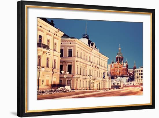 Evening in Helsinki - View from Market Square-benkrut-Framed Photographic Print