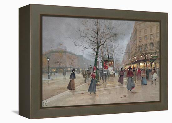 Evening in the Opera Quartier of the Grands Boulevards, Early 20th Century]-Luigi Loir-Framed Premier Image Canvas