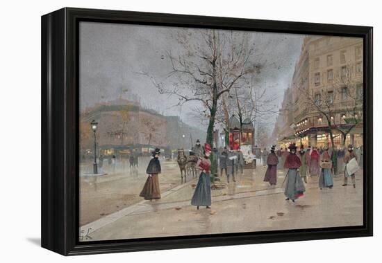 Evening in the Opera Quartier of the Grands Boulevards, Early 20th Century]-Luigi Loir-Framed Premier Image Canvas