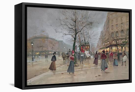 Evening in the Opera Quartier of the Grands Boulevards, Early 20th Century]-Luigi Loir-Framed Premier Image Canvas