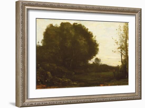 Evening in the Valley, 1852-Jean Baptiste Camille Corot-Framed Giclee Print