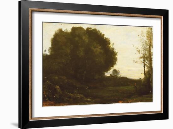 Evening in the Valley, 1852-Jean Baptiste Camille Corot-Framed Giclee Print