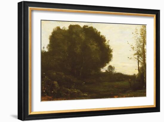Evening in the Valley, 1852-Jean Baptiste Camille Corot-Framed Giclee Print