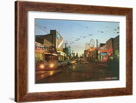 Evening in Tijuana, Mexico, Fifties-null-Framed Art Print