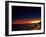 Evening Italian Coast Landscape View. Orange Sunset and Dark Sky. Big Size Oil Painting Fine Art. M-AnnArtModern-Framed Art Print