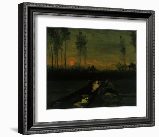 Evening Landscape II-Vincent van Gogh-Framed Giclee Print