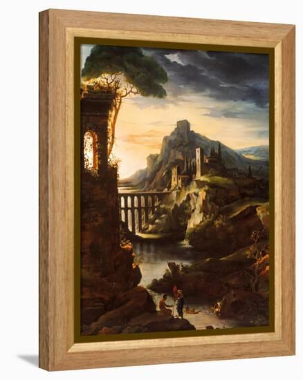 Evening: Landscape with an Aqueduct, 1818-Theodore Gericault-Framed Premier Image Canvas