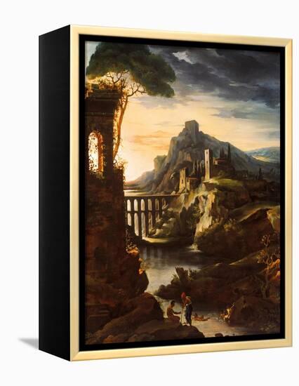 Evening: Landscape with an Aqueduct, 1818-Theodore Gericault-Framed Premier Image Canvas