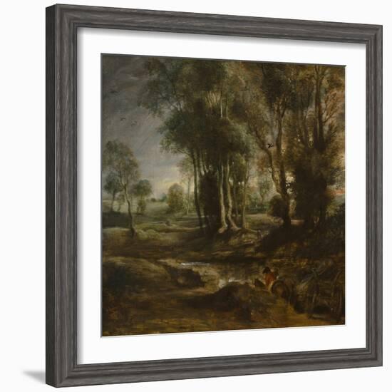 Evening Landscape with Timber Wagon, 1630-1640-Peter Paul Rubens-Framed Giclee Print