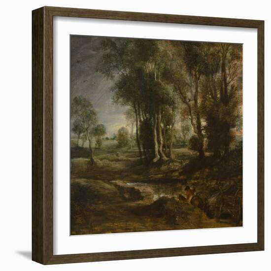 Evening Landscape with Timber Wagon, 1630-1640-Peter Paul Rubens-Framed Giclee Print