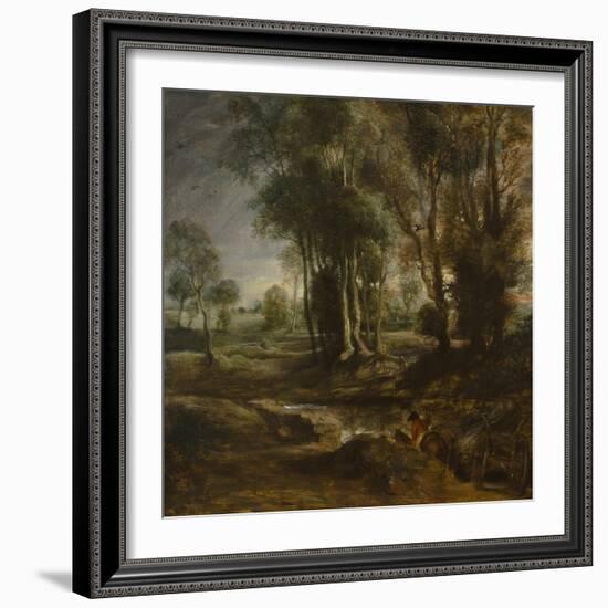 Evening Landscape with Timber Wagon, 1630-1640-Peter Paul Rubens-Framed Giclee Print