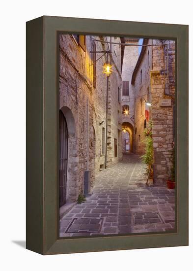 Evening Light Along a Back Alley of Assisi-Terry Eggers-Framed Premier Image Canvas