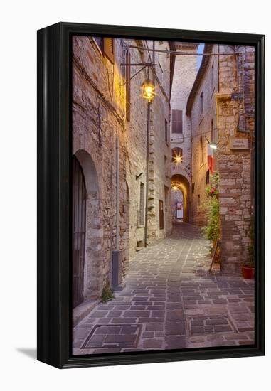 Evening Light Along a Back Alley of Assisi-Terry Eggers-Framed Premier Image Canvas