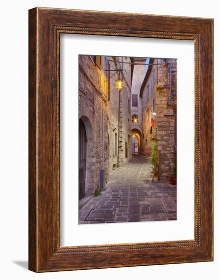 Evening Light Along a Back Alley of Assisi-Terry Eggers-Framed Photographic Print